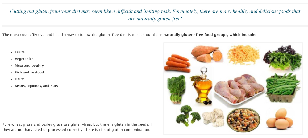 gluten free diet celiac